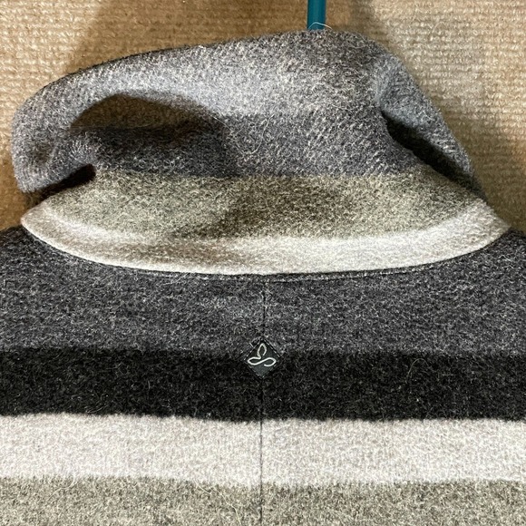 prAna Women's Size Medium Lily Jacket Wool Blend Striped Gray - Picture 16 of 16